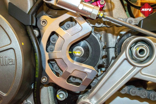 MAPD Front Sprocket Cover, Shifter Stabilizer, & Gear Position Sensor Cover for Aprilia RS660